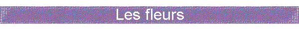 Les fleurs